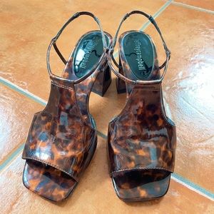 Jeffrey Campbell tortoiseshell block heels